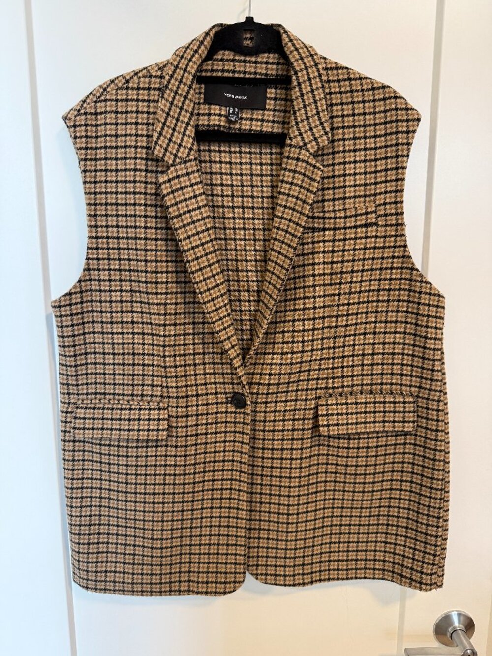 Brown & Black Patterned Vest | XL